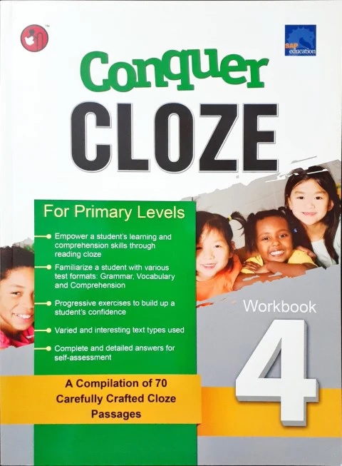 英文補充練習推介4：《SAP Conquer Cloze For Primary Level WorkBook 4》（圖片來源：資料圖片）