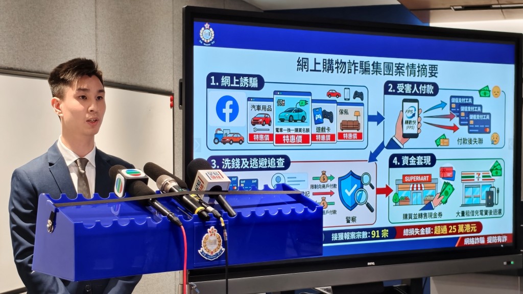 東九龍總區科技及財富罪案組督察黃俊熹。