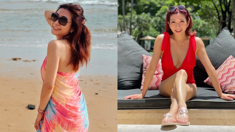TVB金牌司儀朱凱婷度假展熟女魅力  俯伏泳池盡騷傲人上圍  年近半百身上零贅肉