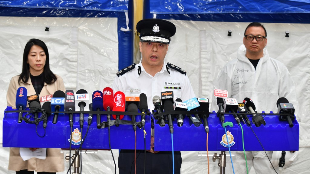 警務處處長周一鳴今日（12月3日）見記者交代最新進展。