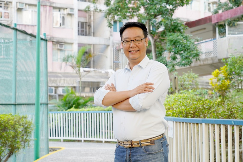 工聯會曾勁聰。葉偉豪攝 工聯會曾勁聰。葉偉豪攝