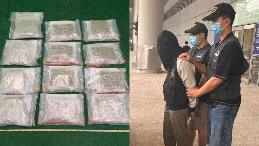 海關截查泰國抵港20歲男 揭隨身行李藏130萬元大麻花