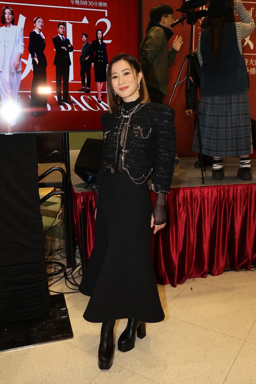 佘詩曼對於《新聞女王2》大結局感不捨。 佘詩曼對於《新聞女王2》大結局感不捨。