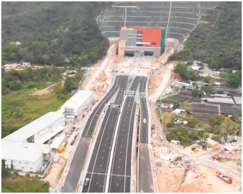 香園圍公路本月26日啟用。影片截圖