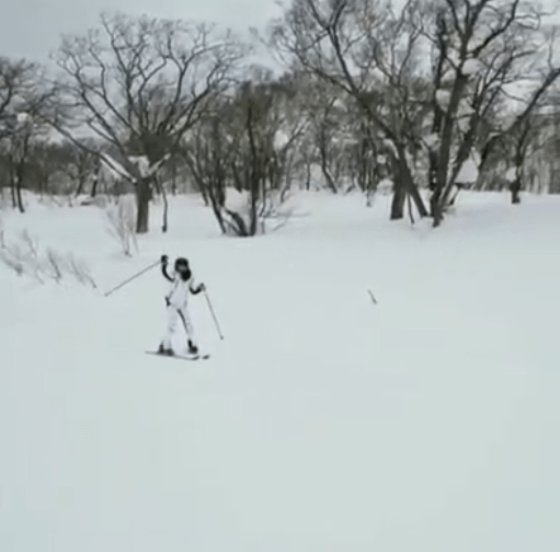 2019年1月，江美仪飞往北海道旅行，那次是她首次学滑雪。