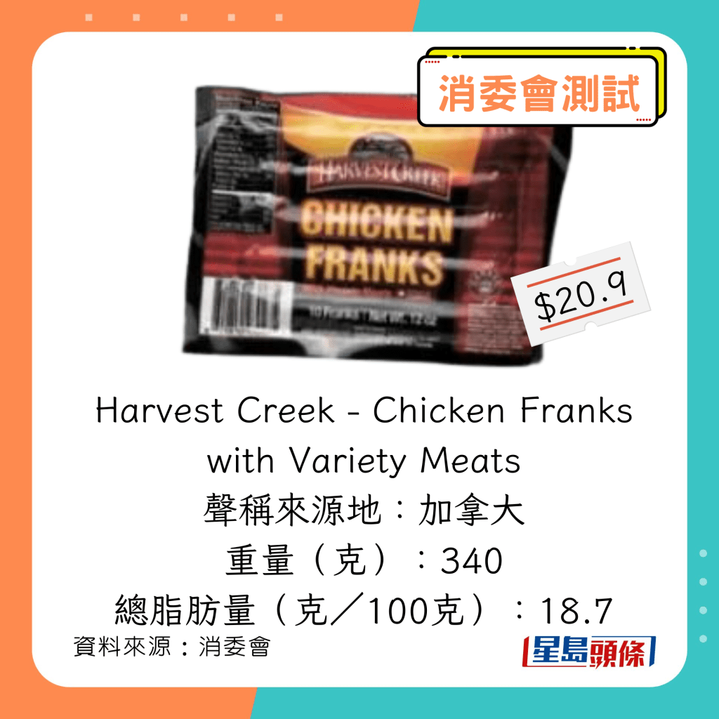 Harvest Creek - Chicken Franks with Variety Meats