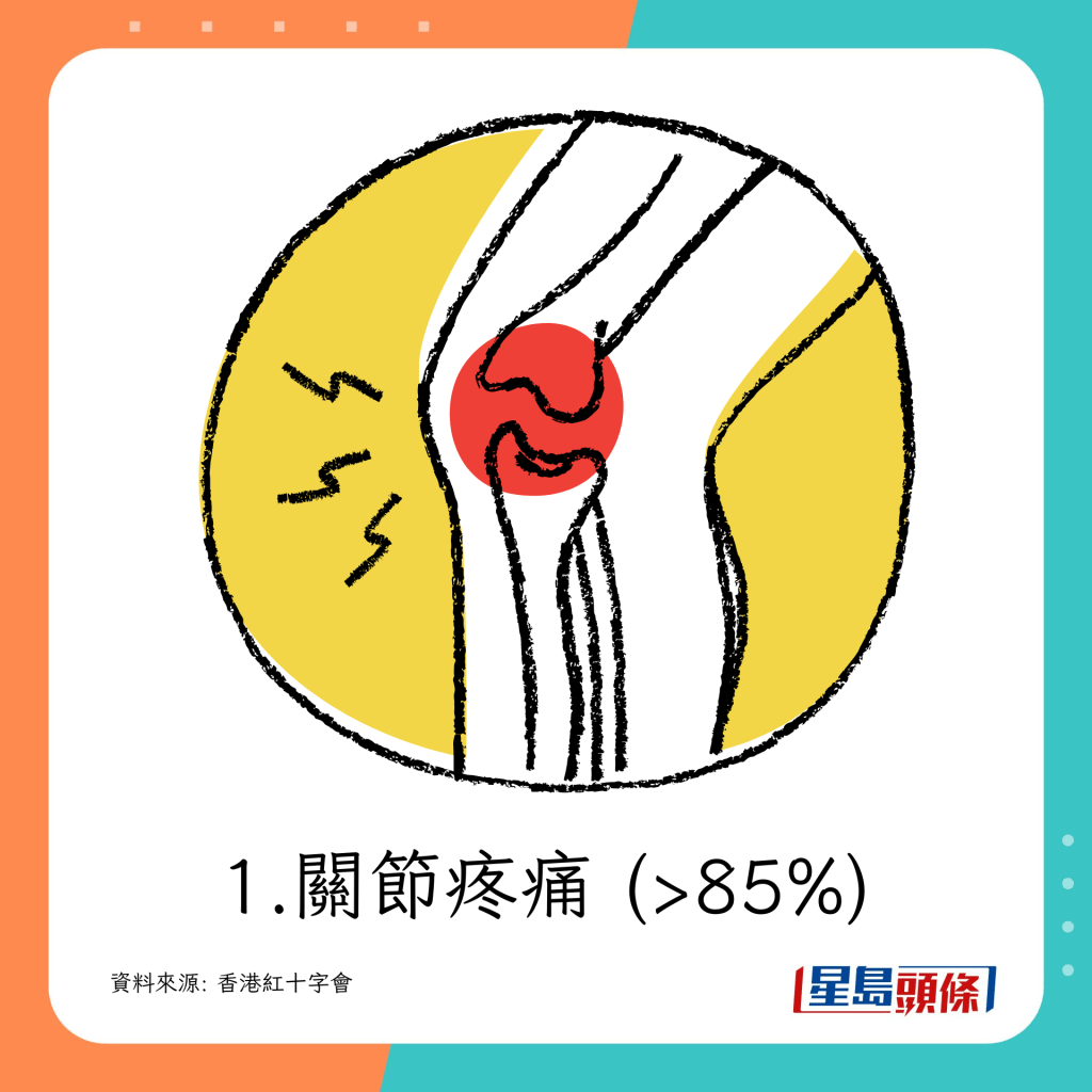 關節疼痛 (>85%)