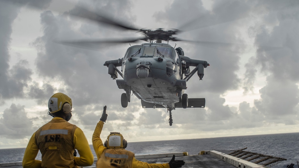 美軍MH-60S騎士鷹直升機。資料圖片