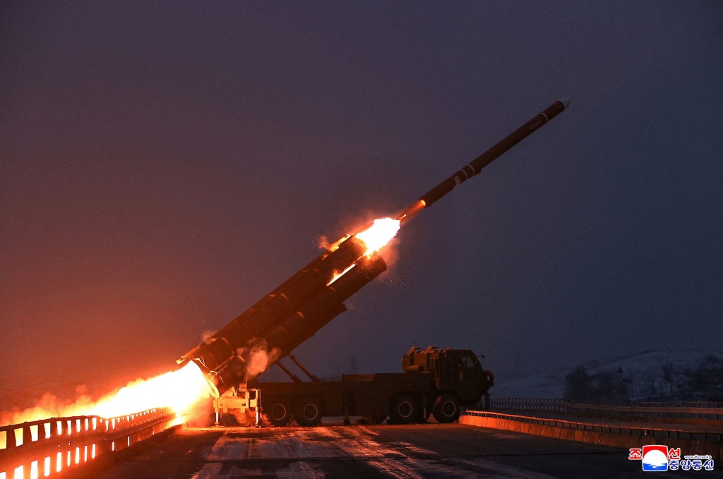 北韓日前試射長程巡航導彈。路透社