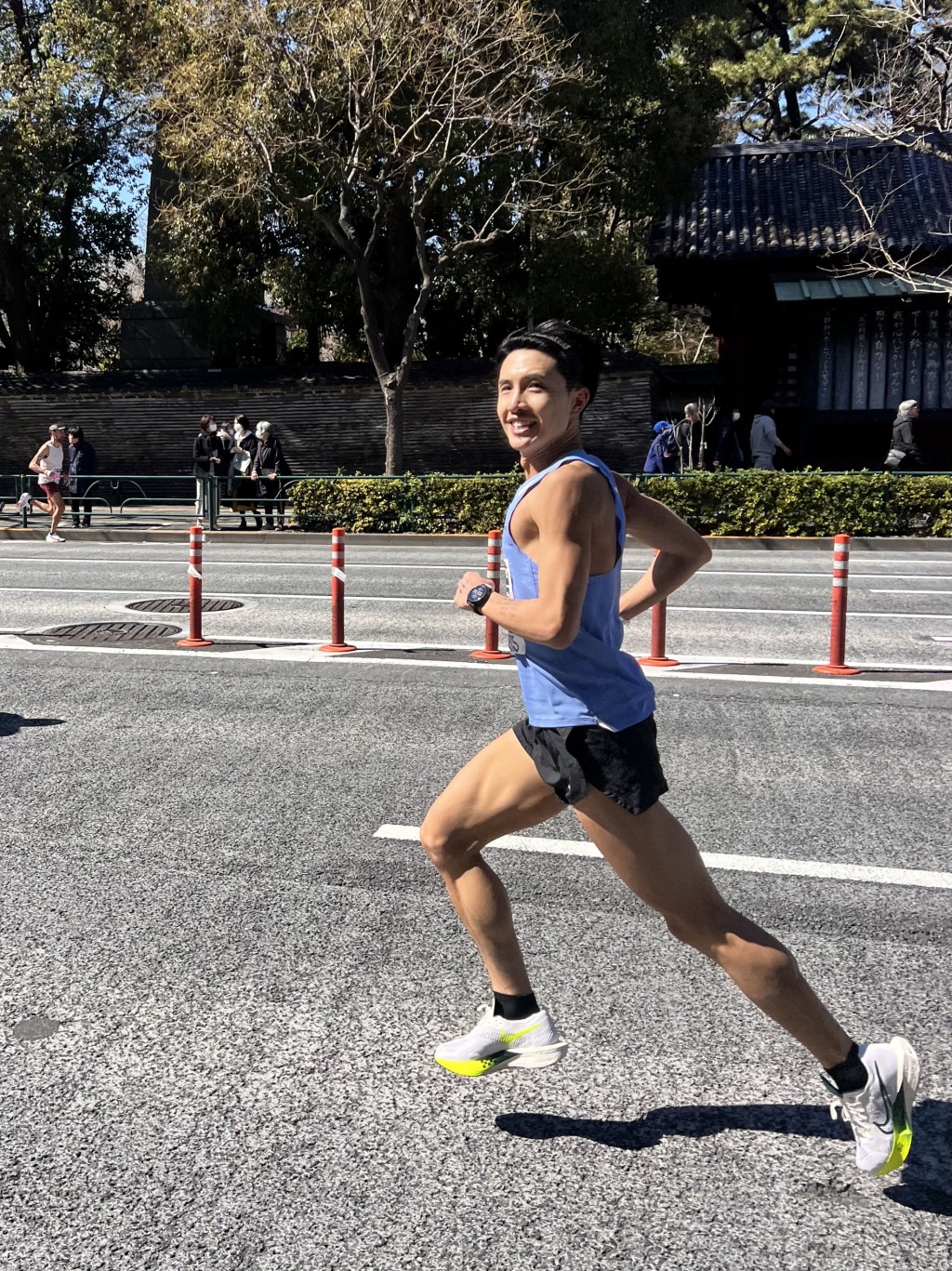 東京馬拉松途經多個地標。 東京馬拉松途經多個地標。