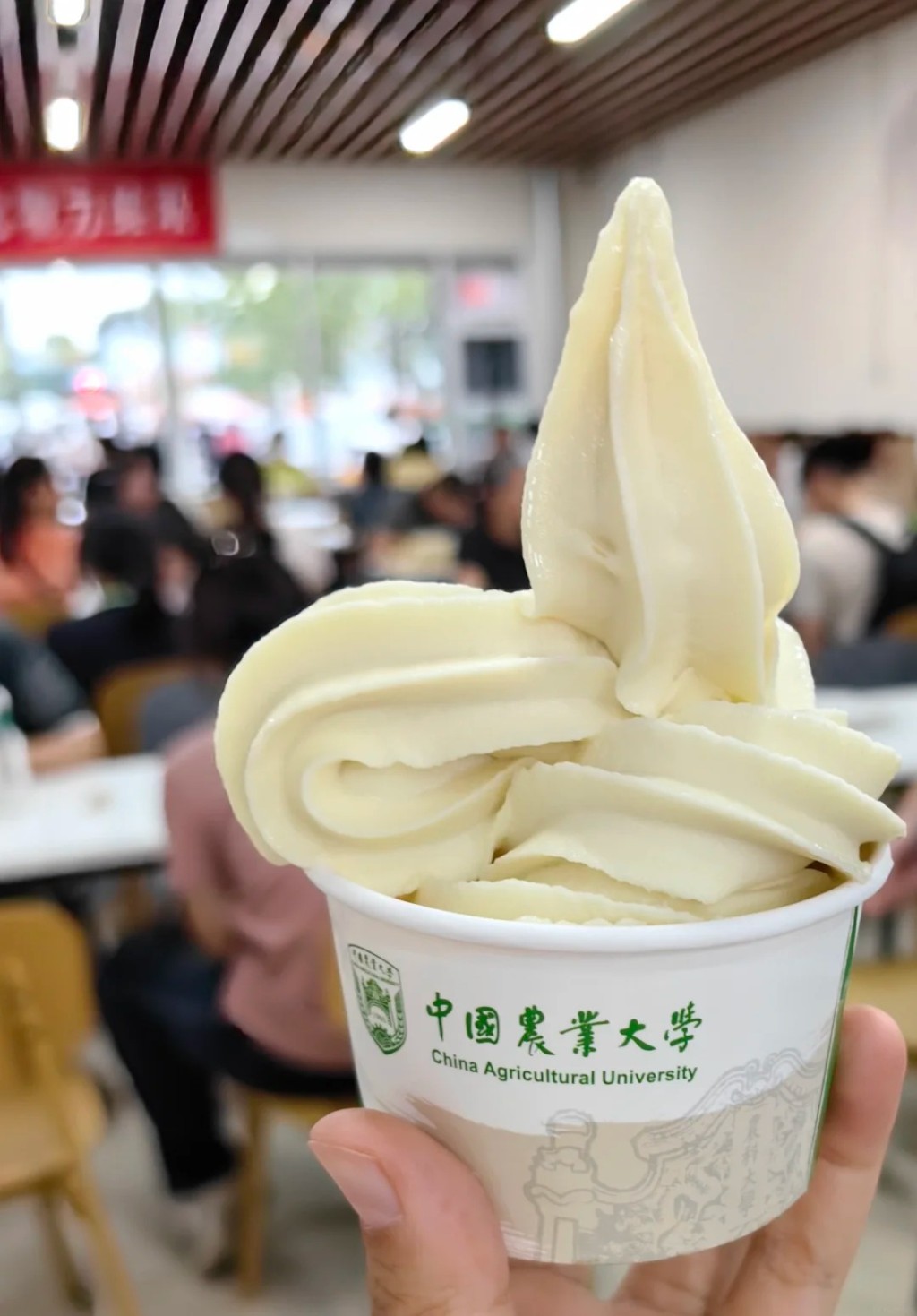 中国农大食堂一直以“暗黑创意料理”闻名,图为大豆冰淇淋。小红书 中国农大食堂一直以“暗黑创意料理”闻名,图为大豆冰淇淋。小红书