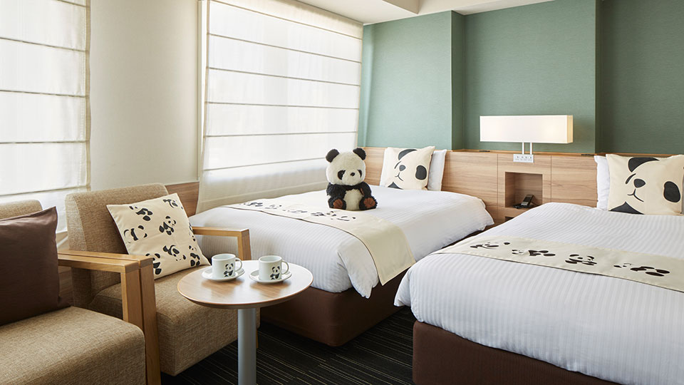 三井Garden Hotel上野，設有熊貓主題客房供客人選擇。