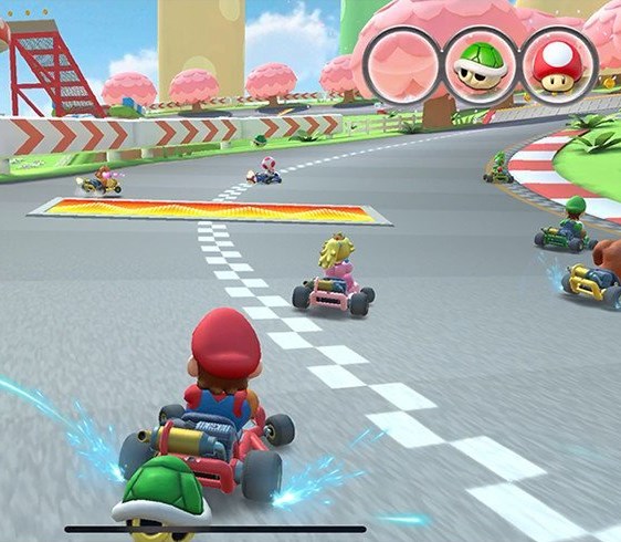 網民：真實版Mario賽車：道具戰？網上截圖