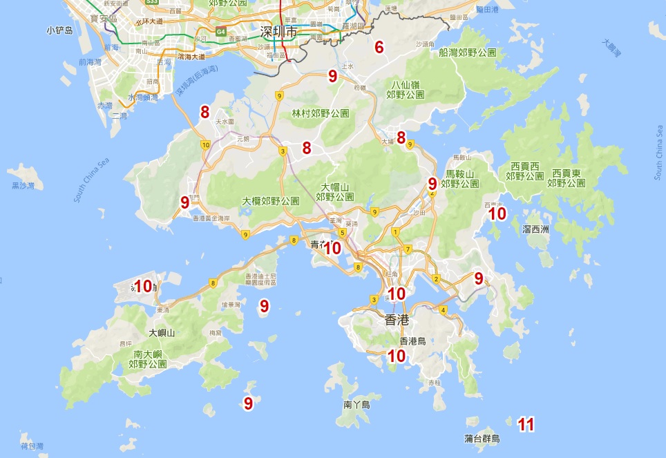 下周二早上8時新界北或跌至6度。天文台自動分區天氣預報圖片
