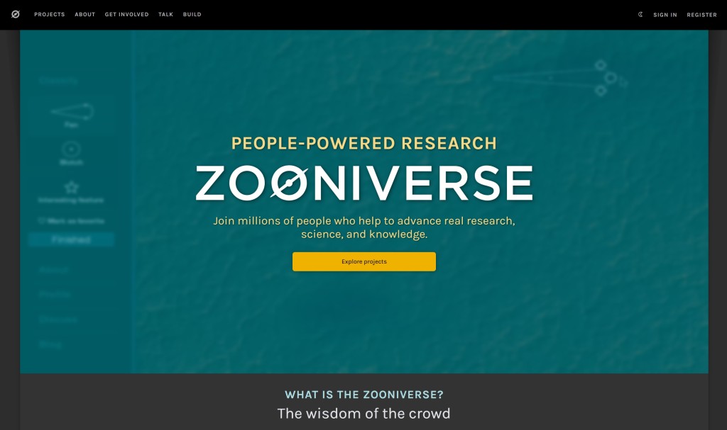 免費網上學習平台推介3:Zooniverse.org 網站 (圖片來源:網上圖片) 免費網上學習平台推介3:Zooniverse.org 網站 (圖片來源:網上圖片)