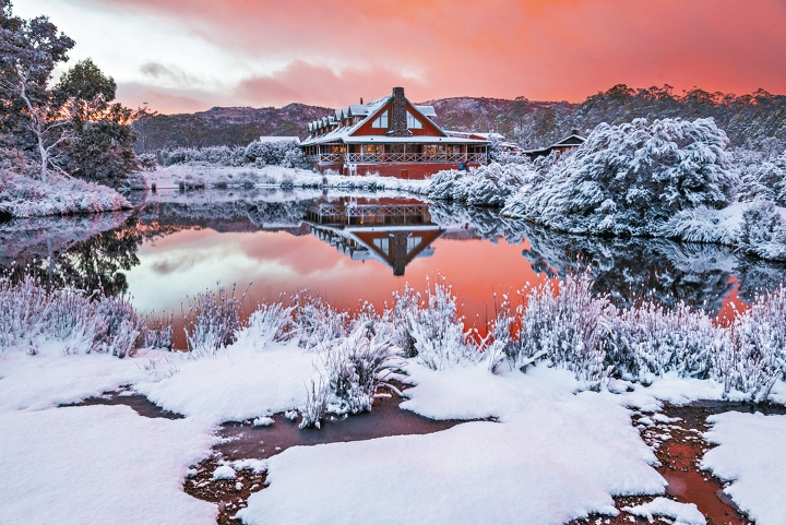 此刻正值澳洲的冬季，在塔斯曼尼亞搖籃山及Ben Lomond國家公園均可賞到漂亮雪景。