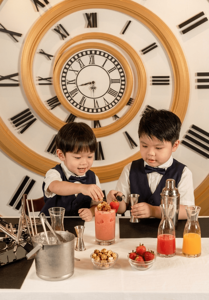 于6月13、14、19、20或21日惠顾「北欧周末早午餐」或「北欧春日四道菜美馔晚餐」,小朋友可免费参加「小小调酒师」节日限定工作坊,亲 手调制无酒精饮品答谢爸爸。(图片来源:帝乐文娜公馆) 于6月13、14、19、20或21日惠顾「北欧周末早午餐」或「北欧春日四道菜美馔晚餐」,小朋友可免费参加「小小调酒师」节日限定工作坊,亲 手调制无酒精饮品答谢爸爸。(图片来源:帝乐文娜公馆)
