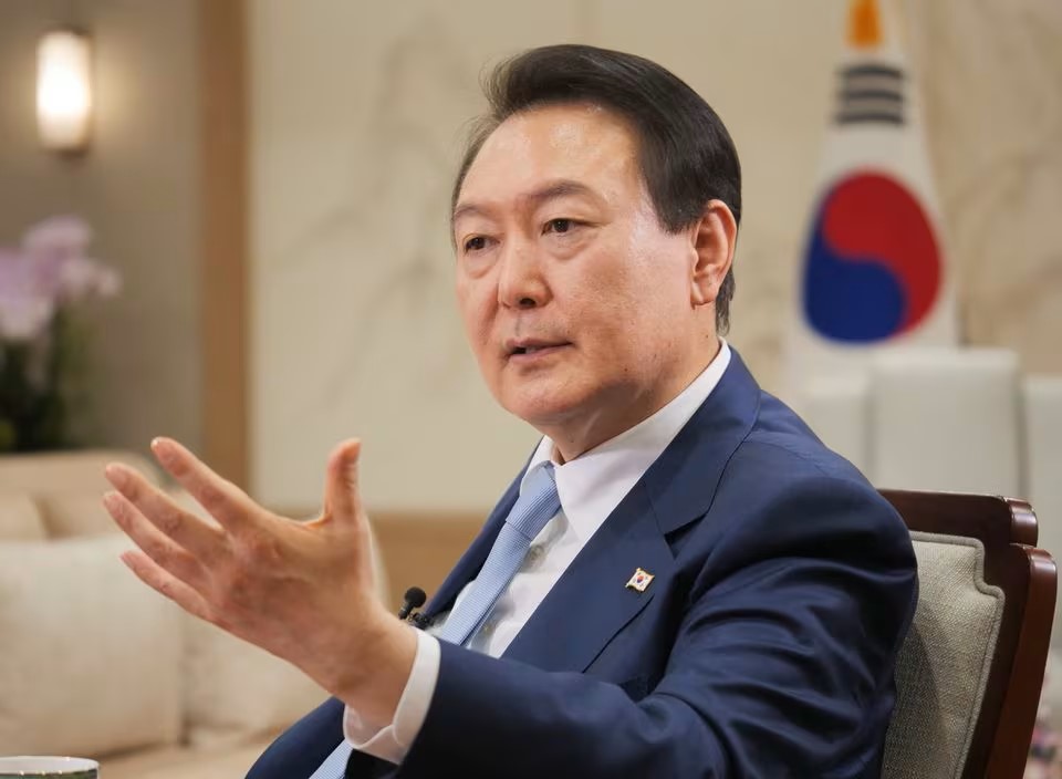 南韓總統尹錫悅就當前台海、南海局勢的評論，遭外交部批評。路透社