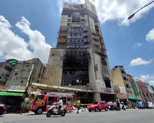 台灣消防當局指日前的防疫旅館大火疑涉縱火。網圖