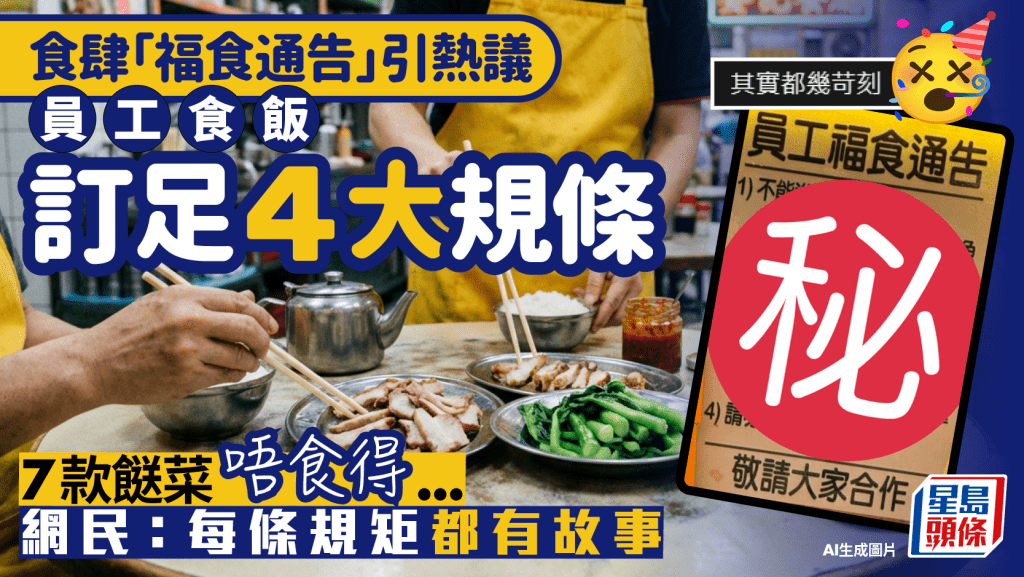 食肆「福食通告」引熱議！員工需跟足4大規矩 網民：每條規矩都有故事