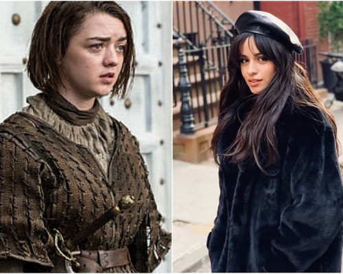 女星Maisie Williams(左)及歌手Camila Cabello對聖母院大火感心痛。