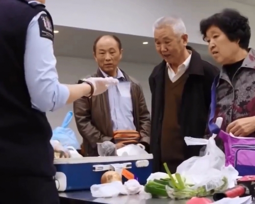 中國旅客入境新西蘭被搜出大量食材。網上圖片