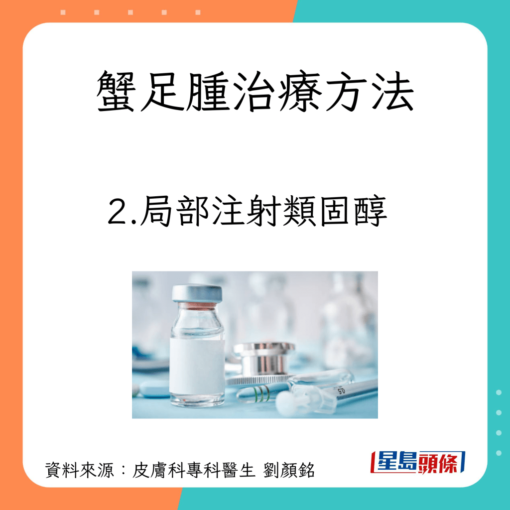 蟹足肿治疗方法 局部注射类固醇