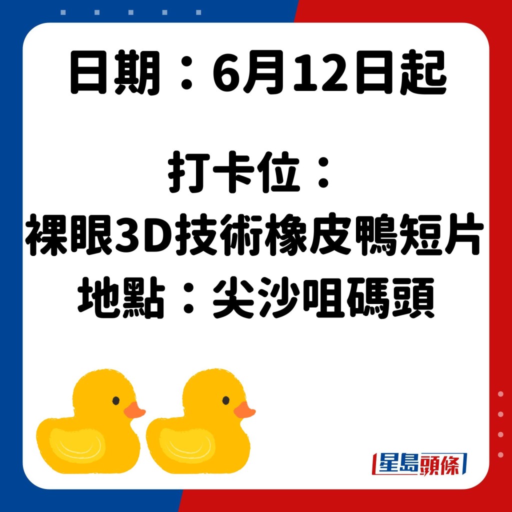 巨型黃鴨維港亮相 全港打卡位懶人包