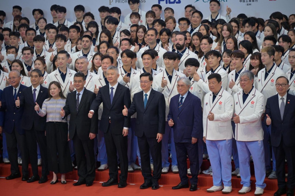 第20屆亞洲運動會中國香港代表團授旗典禮。蘇正謙攝 第20屆亞洲運動會中國香港代表團授旗典禮。蘇正謙攝