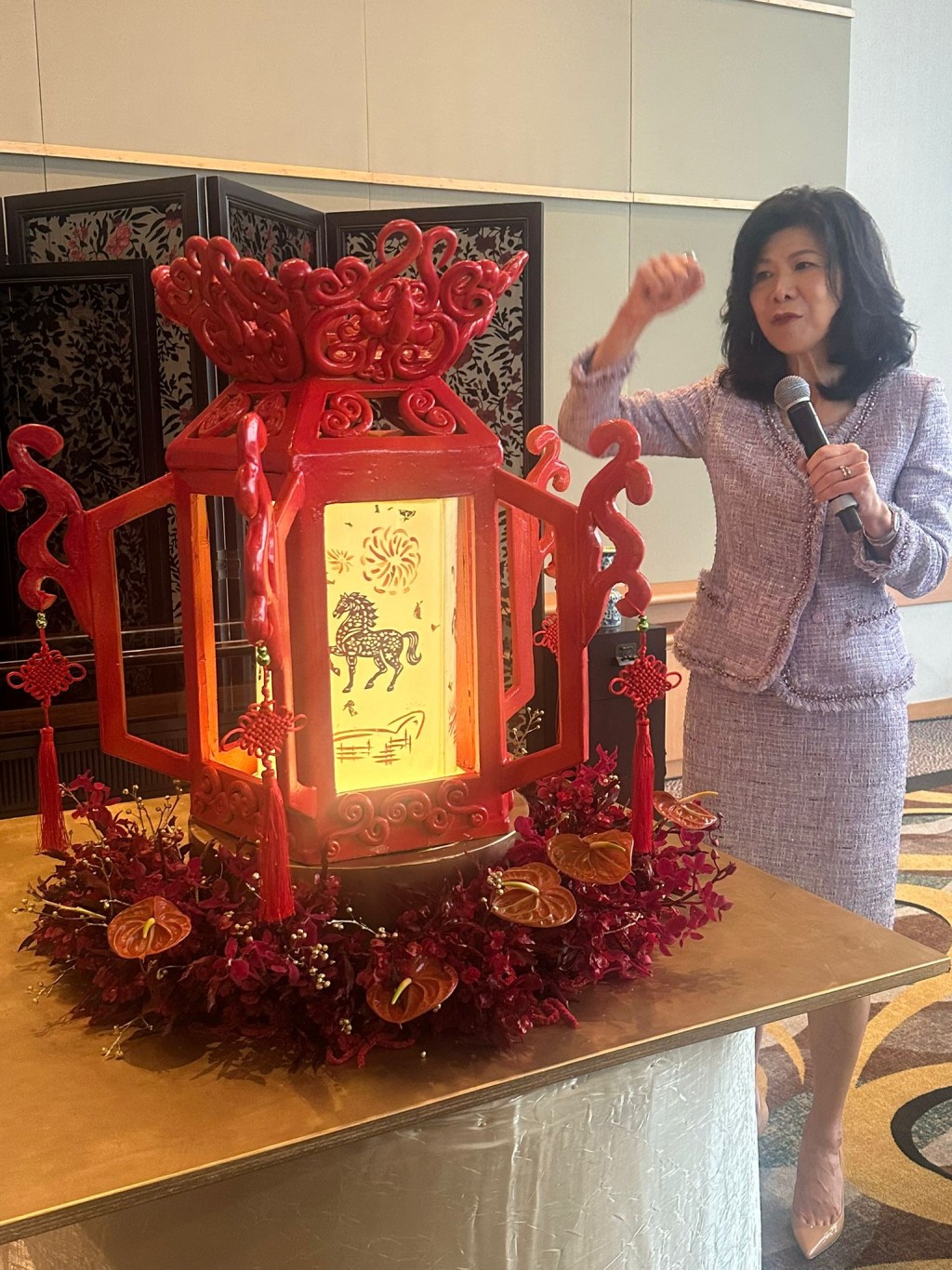 香港會議展覽中心(管理)有限公司董事總經理梅李玉霞。 香港會議展覽中心(管理)有限公司董事總經理梅李玉霞。