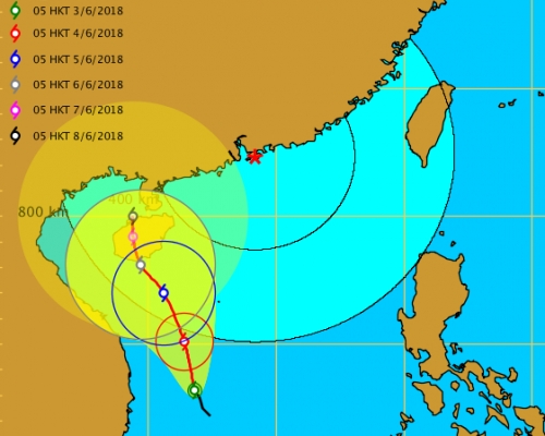 天文台 06 月 03 日 05 時的最新資料 圖片