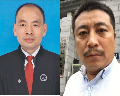 盧思位(左)及任全牛(右)早前被中國當局吊銷律師執照。網圖