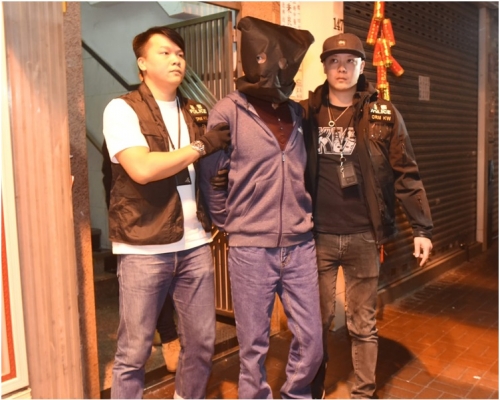被捕男子。