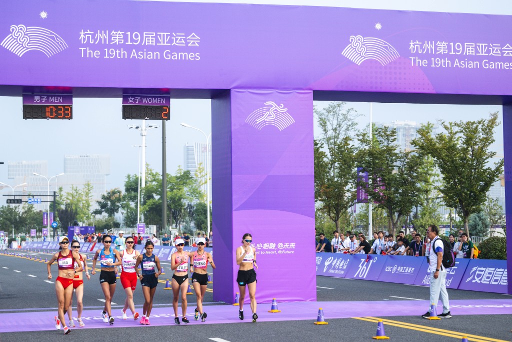 程小雅取得女子20公里競步第6名。港協暨奧委會圖片