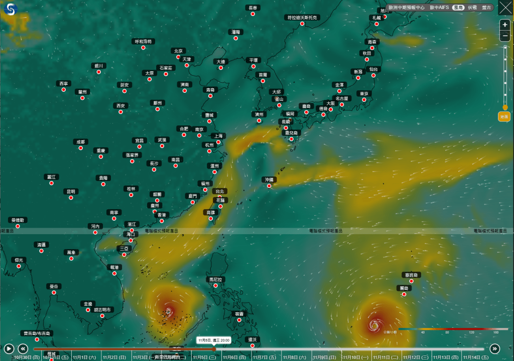風烏預計下星期有兩個颱風生成。