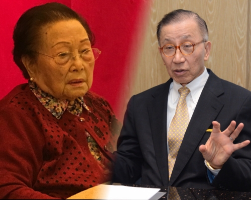 罗老太（左）表示，为个人银行户口的事宜不断联络三子罗嘉瑞（右）及大女罗慧端，但二人态度极不合作。资料图片