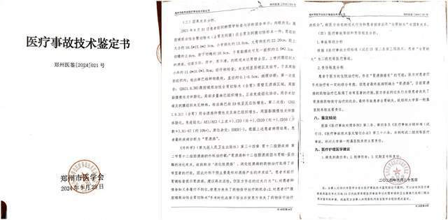 2024年,鄭州市醫學會出具的鑒定。 2024年,鄭州市醫學會出具的鑒定。