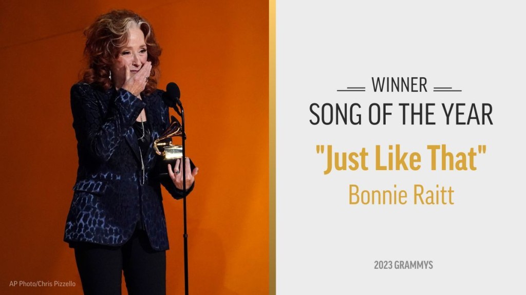 Bonnie Raitt摘下年度歌曲。
