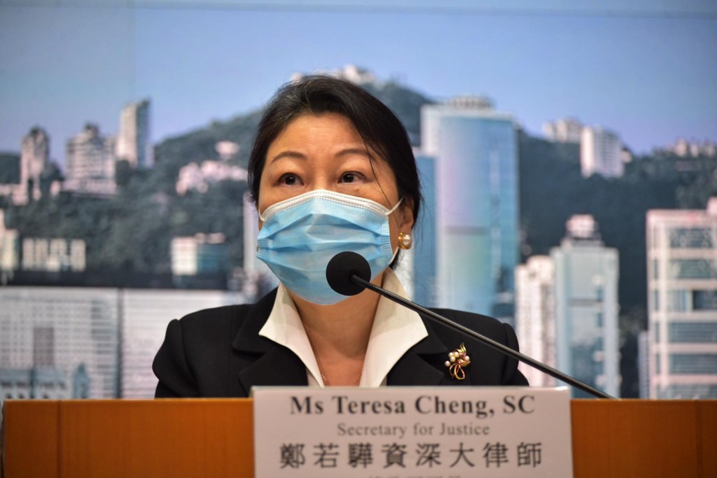 律政司長鄭若驊。資料圖片