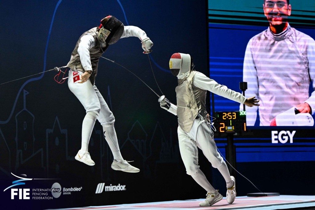 林浩朗（左）打剑时有“世一”蔡俊彦的影子。FIE图