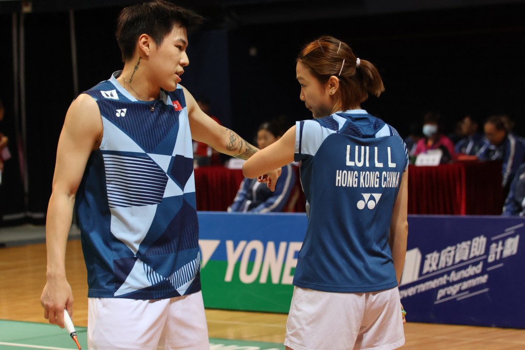 阿耀曾跟女朋友兼香港双打主力吕乐乐在本地赛合作混双。资料图片