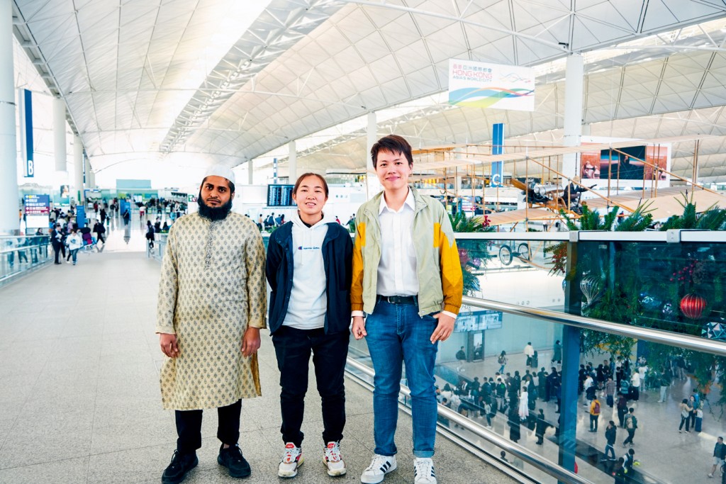 Muhammedh Inaamul Hasan Mahmoodh、楊曉樂及汪梓煒均指，隨着機場三跑啟用，讓有志從事航空業的人士有更多機遇。