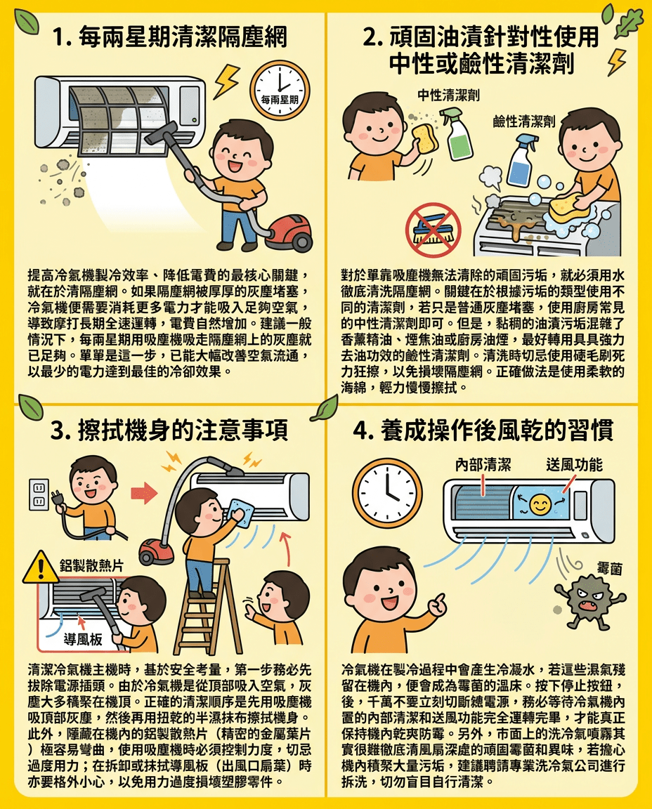 專家教清潔冷氣隔塵網秘訣 專家教清潔冷氣隔塵網秘訣