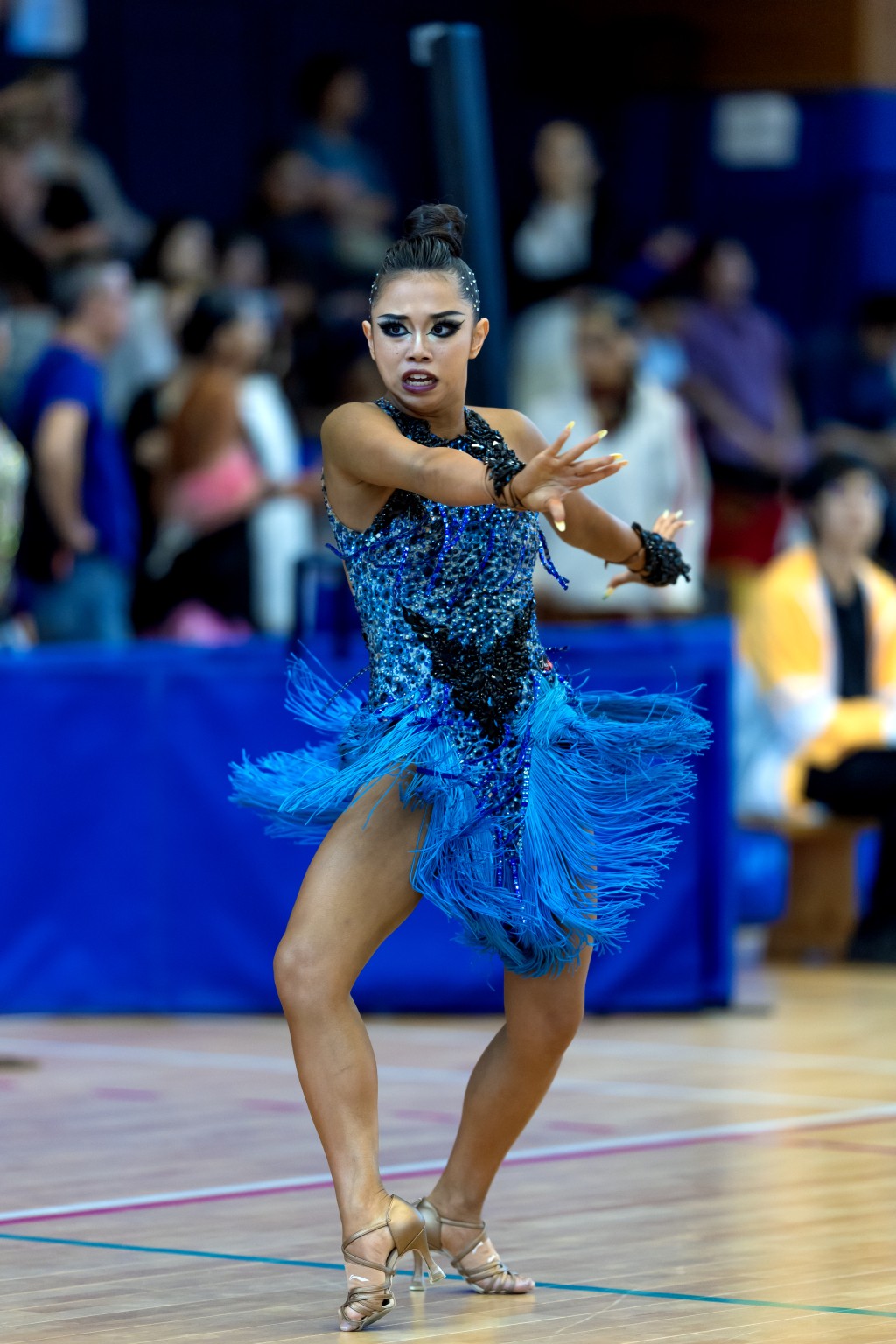 女子單人拉丁舞代表陳莃嵐。中國香港體育舞蹈總會提供 女子單人拉丁舞代表陳莃嵐。中國香港體育舞蹈總會提供
