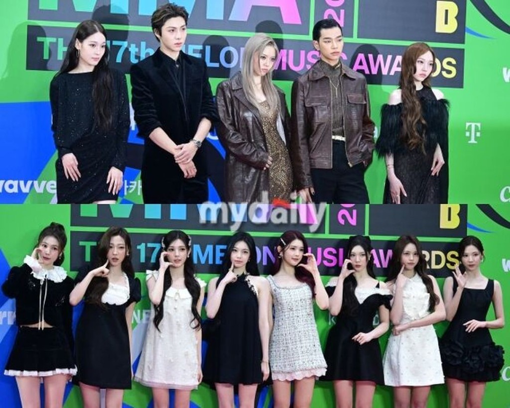 ALLDAY PROJECT（上）和Hearts2Hearts（下）同奪年度新人獎。