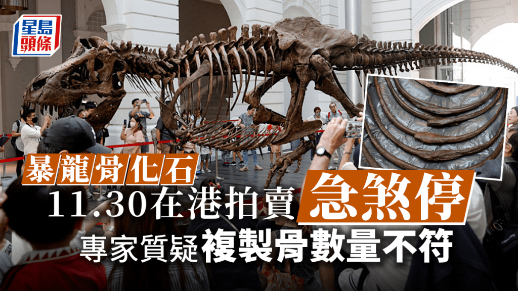 暴龍骨化石拍賣會煞停。