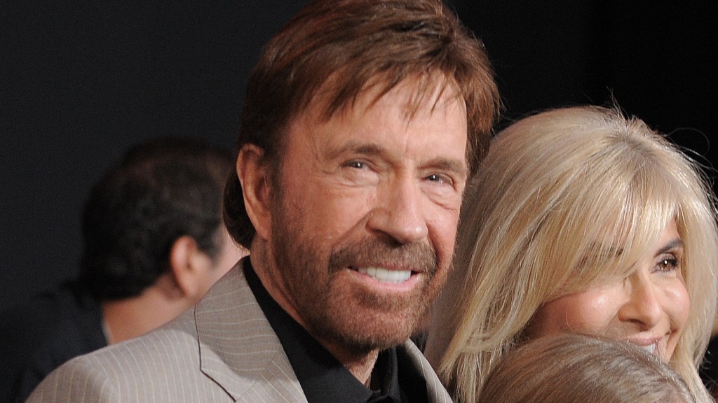 国武打巨星卓罗礼士（Chuck Norris）。 美联社