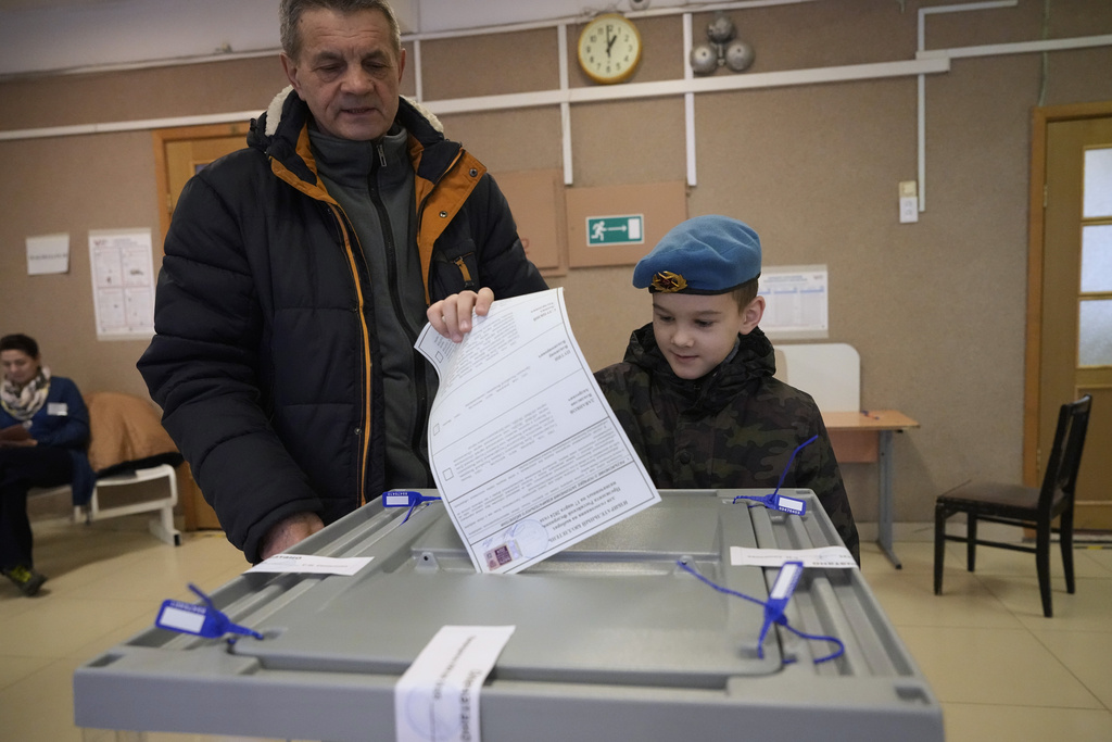 俄羅斯總統選舉投票結束。美聯社