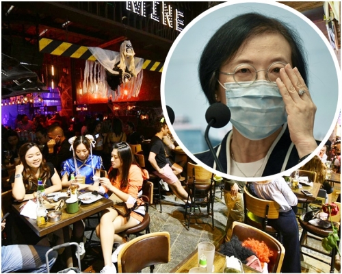 萬聖節酒吧生意興隆。(小圖為陳肇始)資料圖片