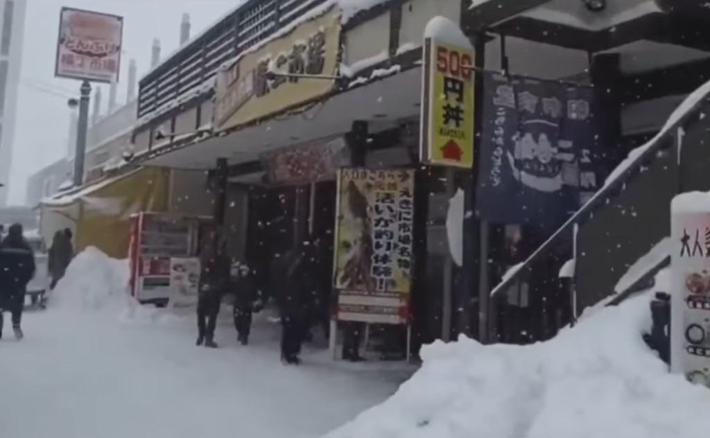北海道大雪造成大规模停电。网图